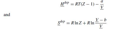 and Hdep = = RT(Z-1). - V V-b V sdep = RInZ+R ln: