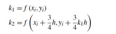 k = f (xi, Yi) 3 k = f ( x + 7/hy + = kh)