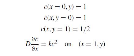 c(x = 0,y) = 1 = c(x, y = 0) = 1 c(x, y = 1) = 1/2  D- = x = kc2 on (x=1,y)
